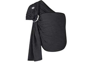 Hoppediz Ring-Sling, Baby-Tragetuch ab Geburt, 100 % schadstoffgeprüfte Baumwolle, Design Mailand