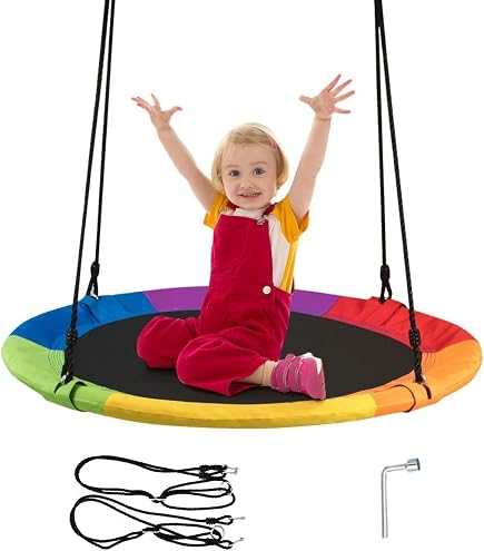 BELEEV Balançoire Nid D'oiseau120 cm, Réglable en Hauteur (110-180cm) | Balancoire pour Exterieur/Interieur avec Oreiller et 4 Poignées, Supportant Une Charge Jusqu'À 300 kg pour Enfants et Adultes BELEEV Balançoire Nid D'oiseau120 cm, Réglable en Hauteur (110-180cm) | Balancoire pour Exterieur/Interieur avec Oreiller et 4 Poignées, Supportant Une Charge Jusqu'À 300 kg pour Enfants et Adultes