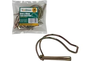 YARDMAN 10-pcs Pipe Tube Linch Lynch Pin 8mm x 60mm for 55mm Shaft Lock Clip