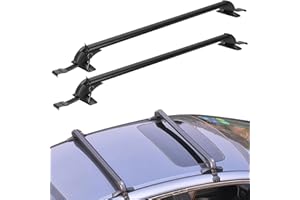 HONDONY Car Universal Roof Rack with Anti-theft lock,Quick Fit Heavy-duty Roof Bars, Removable Waterproof Car Roof Rack, Black
