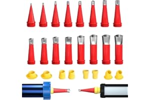 ACESOME ㅤ ACESOME Universal Caulking Kit, Stainless-Steel nozzles, Sealant Nozzles with Base, Caulking Gun Tool nozzles, Caulking Nozzle Applicator Finis for Kitchen,Home and Bathroom Applications (22)