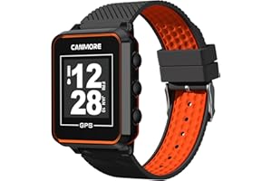 CANMORE TW353 Orologio GPS da Golf per Uomo e Donna, Display LCD ad Alto Contrasto, Oltre 41.000 Campi Precaricati in Tutto il Mondo, Accessorio da Golf Essenziale e Leggero, Arancione