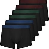 QINCAO Men's Boxer Shorts, Pack of 6, Without Logo, Comfortable Cotton | Premium Cotton, Soft Edges Without Hems, Slim Fit, N