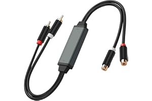 CERRXIAN Aislador de ruido RCA, Eliminador de zumbidos de audio RCA Aislador de ruido de bucle de tierra, para eliminar el ruido de zumbido del sistema de audio del automóvil/estéreo doméstico
