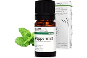 BIO - Peppermint Essential Oil - 5mL - 100% Pure, Natural, Chemotyped and AB Certified - AROMA LABS (French Brand)