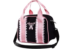 JUCHAO Ballet Dance Bags - Pink Women Girls Sports Dance Bag Package Handbag (Black)