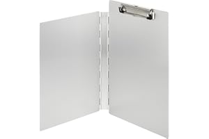 LÄUFER Saunders 22017 - Portablocco con aletta di copertura, apertura laterale, 22,5 x 32,5 cm, argento