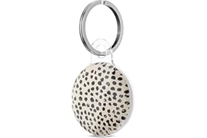 Svanove for Airtag Holder Case Cheetah Print, Leopard Pattern Airtag Keychain, Luxury Trendy Air tag Accessories, Cute Girly Aesthetic Design Itag Key Ring Cover for Women Girl Kids, Beige