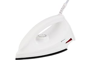 Bajaj DX-6 1000W Dry Iron with Advance Soleplate and Anti-bacterial German Coating Technology, White