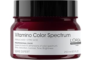 L'ORÉAL PROFESSIONNEL PARIS L'OREAL PROFESSIONNEL - Masque Cheveux Colorés - Protège La Coloration Jusqu'À 100 Jours - Nourrit & Hydrate Les Cheveux - +98% De Force - Série Expert Vitamino Color Spectrum - 250 ml