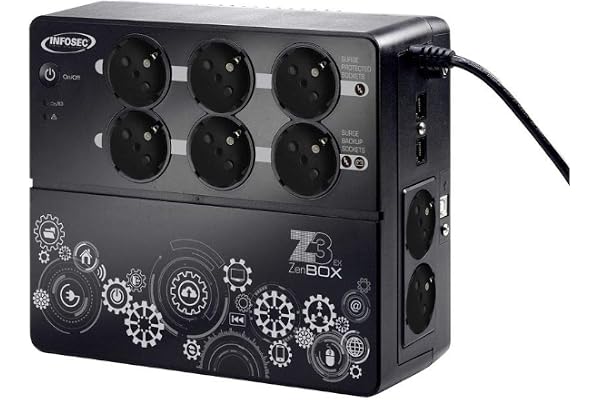 Onduleur Z3 ZenBox EX 1000 VA, 4 prises secourues, 4 prises protégées