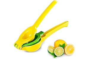 RIVER PHOENIX Metal 2-In-1 Lemon Lime Squeezer - Hand Juicer Lemon Squeezer - Max Extraction Manual Citrus Juicer - Easy-to-Use Lemon Juicer Squeezer - Heavy-Duty Lemon Squeezer Manual