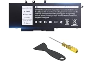 OiLLvi 68WH GJKNX Battery Replacement for Dell Latitude 5480 5580 5280 5288 5488 5590 5591 5490 5491 5495 E5480 E5580 E5490 E5590 Precision 15 3520 3530 Series GD1JP DY9NT 5YHR4 451-BBZG 7.6V 4-Cell