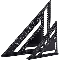 2 Équerres Triangle NICAVKIT 17cm & 30cm - Alliage Aluminium Précision Charpentier