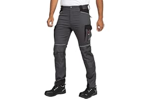 BWOLF Daytona Pantaloni da Lavoro Uomo Elasticizzati Pantaloni Lavoro da Uomo Cotone - Poliestere - con Molte Tasche