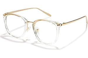 Cyxus TR90 Blue Light Blocking Glasses, Gaming Eyewear Clear Frame Glasses Anti Headache Eyestrain for Women Men