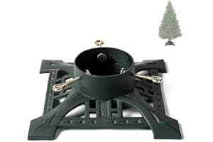 Ventray Soporte para Árbol de Navidad con Depósito de Agua, Clásico y Resistente Soporte Universal para Árbol de Navidad Troncos Artificiales Base de Pino para Árboles Reales, Verde