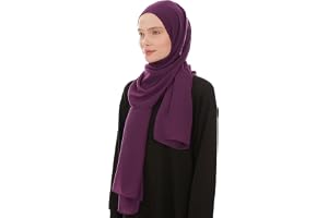 Chiffon Hijab Scarf för Dam – Lätt och Tunn Slöja Huvudsjal för Kvinnor, 180x70 cm