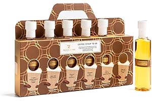 TILZ Premium Kaffee Sirup – 6x 75ml Kaffeesirup Geschenksets für Damen, Herren |Cocktailsets, Vanille, Karamell, Haselnuss, Amaretto, Pfefferminzsirup |Geburtstags Weihnachtsgeschenke für Kaffeeliebhaber