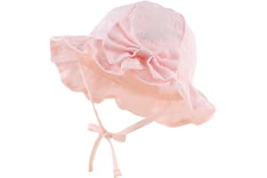 XIAOHAWANG - Gorro de Encaje para bebé o niña, algodón, Gorro de Sol, diseño de Nudo