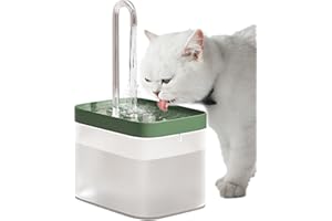 KULSUM Cat Water Fountain for Drinking, 1.5L Large Capacity Pet Drinking Fountain, Ultra Silent Automatic Circulating Water Dispenser, Anti-dry Function for Cats & Dogs