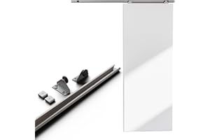 Amig - Kit puerta corredera madera - Guía 186 cm acero galvanizado - 30 kg máximo - Mod. SD001