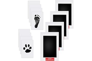 HCYANGZHANG Pfotenabdruck Set Hund,12 pcs Baby Fussabdruck Set, Baby Abdruckset für Neugeborene, Pfotenabdruck Set Hund, Neugeborene Geschenke zur Geburt,Babyparty Geschenk