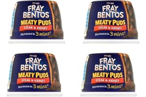 BARGAINSMANIA Frayy Bentos Steak & Kidney Meaty Puds 400g - Enjoy Some Meaty Goodness In Just a Few Minutes With This Delicious Frayy Bentos Steak & Kidney Pie - Pack of 4