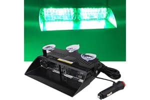 yifengshun vert LED application de la loi d'urgence balise danger stroboscopique lumières haute luminosité 16 LED 12 V voyant d'avertissement pour camion remorque Interio