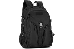 BAIGIO Hombre Mujer 40L Mochila Aerodinámico Bolsa de Asalto Táctico Militar al Aire Libre para Acampada Ciclismo Sendemismo Bolsa Mochila 40L, Negro