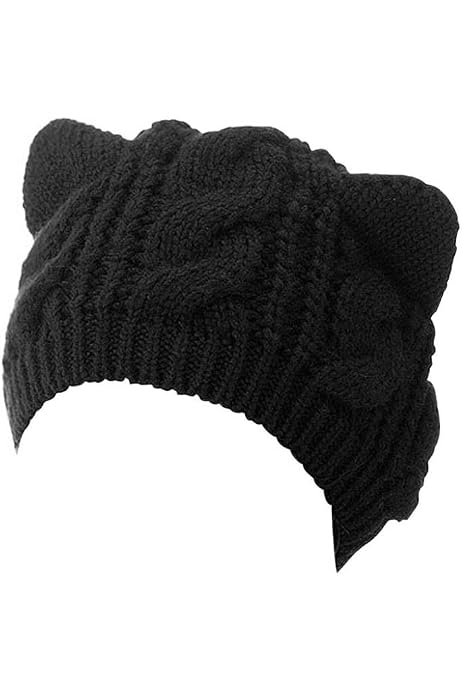 NEFF Women's Kitty Cat Beanie Hat, Grey 