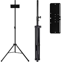 Relaxdays Support Fléchettes Réglable – Trépied Fer 140-195cm, Charge 25kg, Multi-Usages (TV/Enceintes)
