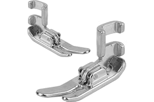 GOSKNOR 2 Pièces Pied-de-Biche pour Machine à Coudre, Pied de Biche Couture Droite Accessoires de Machine à Coudre Compatible avec Singer, Brother, Janome, Juki à Tige Basse Machines à Coudre