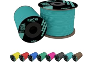 EdcX 2 mm Nylon Paracord 275 (50 i 100 m) – 100% nylonowa linka, 3-żyłowy przewód, nylonowy przewód 2 mm w wielu kolorach