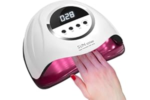 BEENLE Lampe à ongles UV LED 320 W,lampe professionnelle pour séchage de vernis à ongles avec 72 perles,lampe à ongles UV avec 4 réglages de minuterie,sèche-vernis à ongles avec capteur automatique,écran LCD