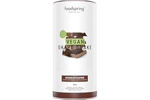 foodspring Vegan Shape Shake, Cioccolato, 900 g, Il tuo delizioso frullato sostituto del pasto ricco di proteine a base vegetale per perdere peso*