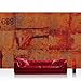 Produktbild Vlies Fototapete 350x245 cm PREMIUM PLUS Wand Foto Tapete Wand Bild Vliestapete - 3D Tapete Abstrakt Wand Platten Zahlen Rost Nieten Design 3D rot - no. 826
