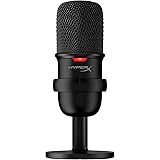 HyperX Solocast-USB Condenser Gaming Unidirectional Microphone,for Pc,Ps4,and Mac,Tap-to-Mute Sensor,Cardioid Polar Pattern, Black (4P5P8AA): 