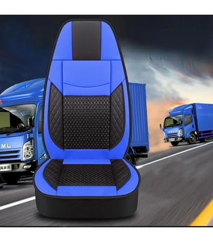 2 x Premium Black Custom Fabric Seat Covers for DAF XF95, XF105