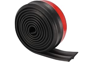 ULSAM Car Front Rear Bumper Protector, 2.5M/8.2FT Universal Car Bumper Strips Rubber Bumpers Lip Splitter Body Skirt Spoiler, 60 MM Width