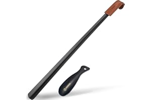 ZOMAKE Metalowe Łyżki Do Butów 2Szt - 72 cm Bardzo Długa Łyżka Do Butów Ze Stali Nierdzewnej Metalowa Dla Seniorów,Mężczyzn,Kobiet I Dzieci,19 cm Mała Stajnia Do Podróży (72 I 19 cm)