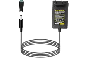 Nizirioo Adattatore di alimentazione 12 V 5 A: alimentazione AC 100 V ~ 240 V fino a DC 12 Volt 5 Amp 60 W, adattatore di alimentazione universale LED trasformatore trasformatore 5,5 mm x 2,1 mm,