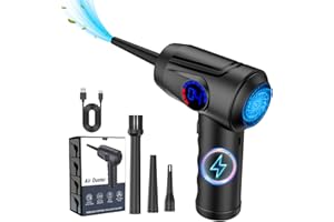 Elebinke Compressed air Duster - no Canned air Duster - Good Replacement for Compressed Air Can - Electric air Duster 4-Gears 51000 RPM - 6000mAh Reusable - LED Display