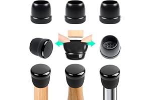 RCHYFEED 24 Protectores Patas Sillas Muebles para Alfombra y Piso, Silicona Tapas Deslizantes para Patas de Sillas con Almohadillas de Teflón,25-30mm Planeadores de Teflón para Patas de Mesa Sofa
