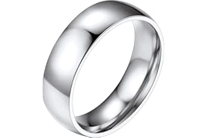 PROSTEEL El Anillo de acero inoxidable/chapado en oro para hombre mujer, anillo de alianza simple de 2 mm/4 mm/6 mm/8 mm, talla 47/49/52/54/57/59/62/64/67/69