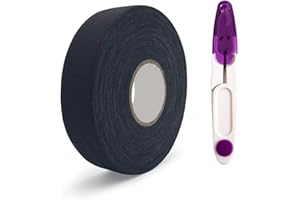Donfulily Hockey Stick Grip Tape, Self-Adehesive Hockey Tape, Anti-Slip Ice Hockey Stick Tape for Hockey Stick/Squash/Racket/Golf/Tennis/Badminton Grip/Fishing Rod,2.5cmx25m, Come with Scissor