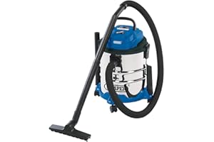 Draper 1250W 20 L Wet and Dry Vaccum Cleaner | 1.5m Flexible Hose and Acessories | 25 l/s Max Airflow | 15 kPa Vacuum Pressure | Home Car Carpet Cleaning | Professional Use | Outdoor | 20515
