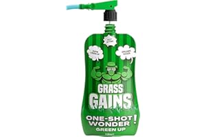 Grass Gains One Shot Wonder Lawn Feed + Applicator with Hose Connection, Easy Spray Organic Grass Fertiliser, Greens Up Your Lawn In 24 Hrs, Fast Acting Lawn Care, Child & Pet Safe Grass Feed 1L