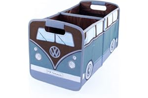 BRISA VW Collection - Volkswagen Furgoneta Hippie Bus T1 Van Caja Plegable con Asas, Cesta de la Compra para Tronco, Estante de Periódicos, Organizadora, Accesorios del Coche/Camping/Regalo