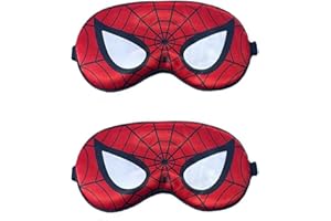 VIDSTW 2 Pièces Soie de Mûrier Masque de Nuit Enfant, Masque Sommeil Conception de Dessin Animé, Cache Yeux Confortable et Respirant, pour Soulager la Fatigue Oculaire Améliorer la Qualité du Sommeil